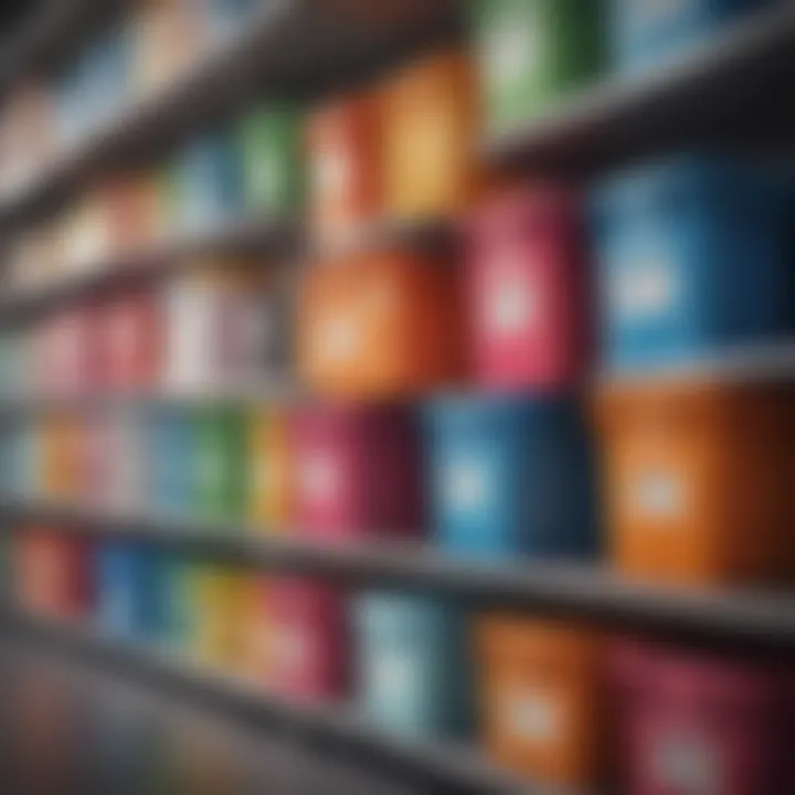 An array of colorful lockable plastic containers organized on shelves