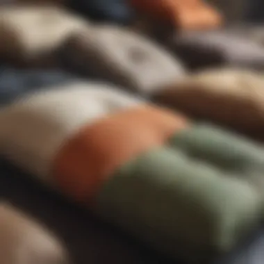 Variety of cushion materials displayed