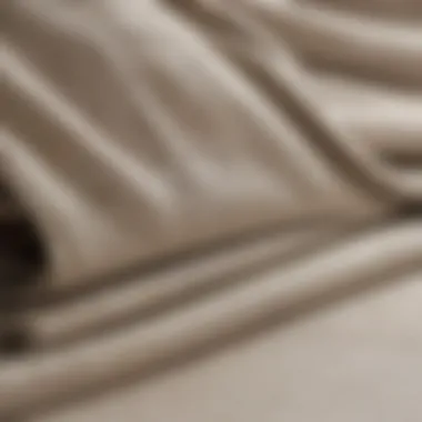 Close-up of fabric types used in king sheets