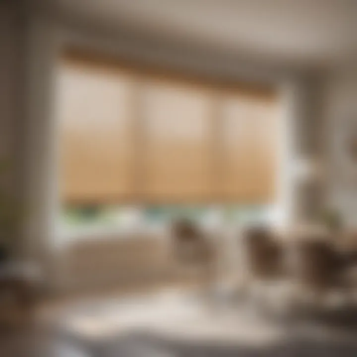 Stylish roller blinds in a contemporary space providing privacy