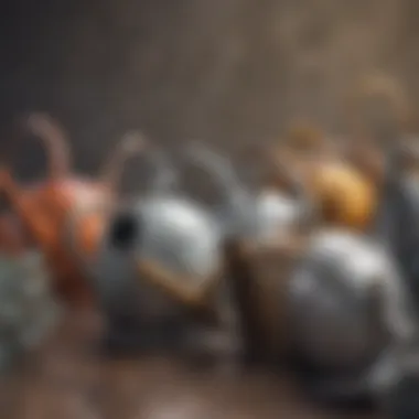 Close-up of various metals used in watering can construction