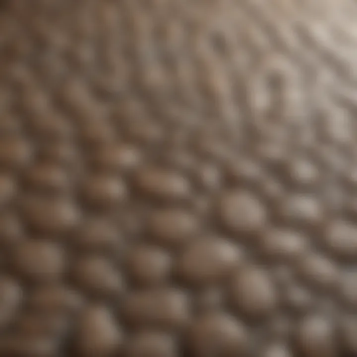 Close-up of textured materials used in a six-piece canvas set