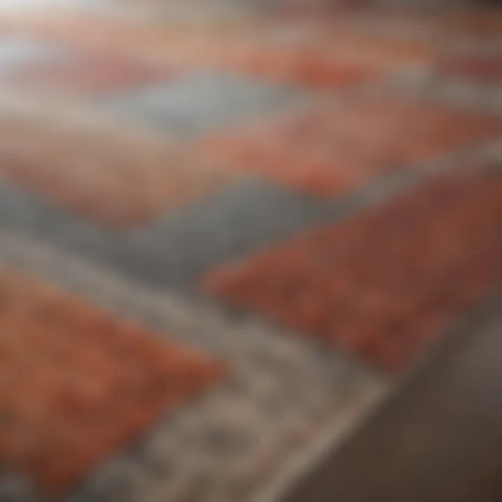 Close-up of polypropylene rug texture highlighting durability and design