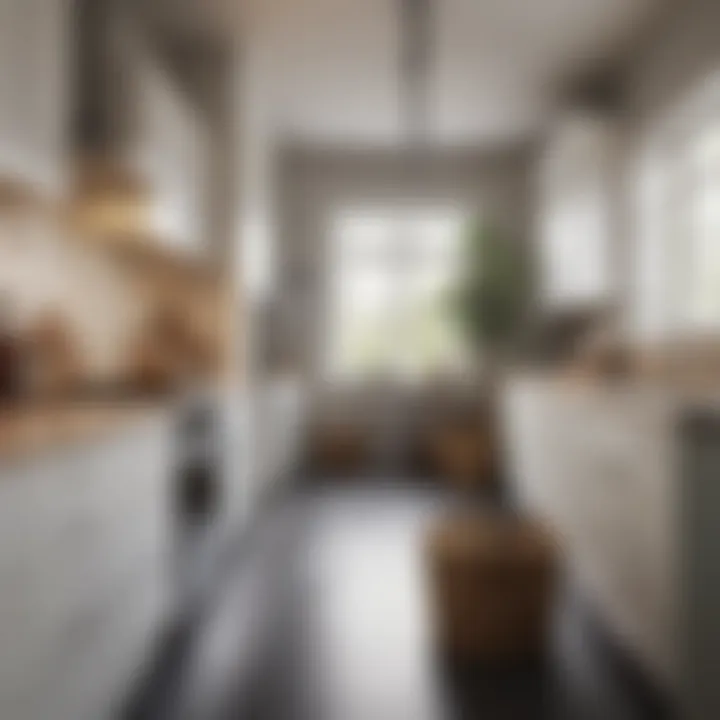 Aesthetic appeal of extra long baskets in a stylish kitchen setting