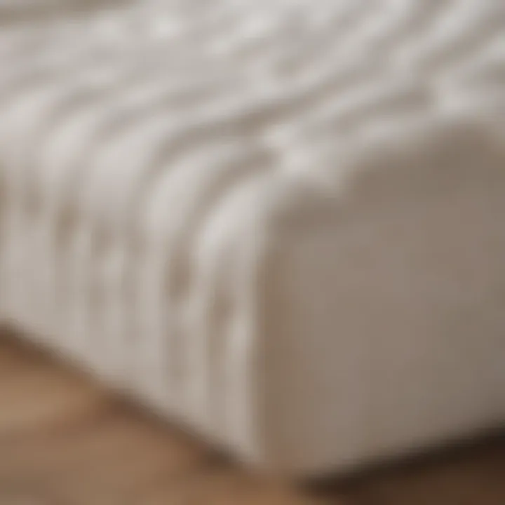 Close-up of high-quality mattress materials