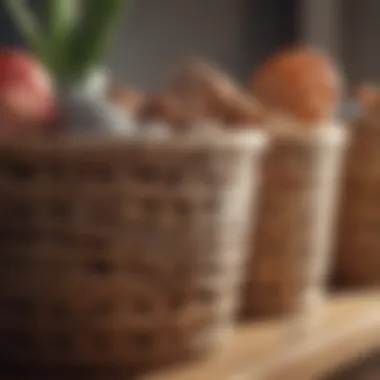 A collection of materials used to craft extra long baskets