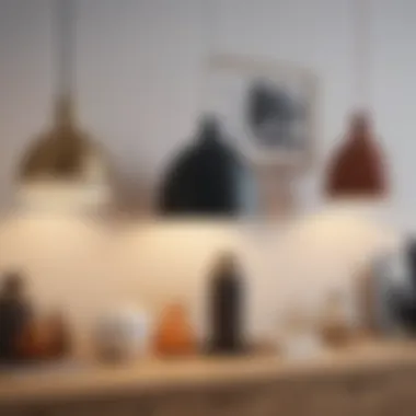 Various styles of Scandi lamps displayed in a modern interior