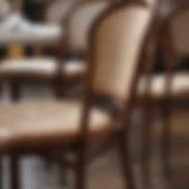 Close-up of high-quality materials used in French bistro chairs